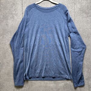 Lululemon T Shirt Men XL‎ Blue Metal Vent Tech Performance Sport Gym Stretch